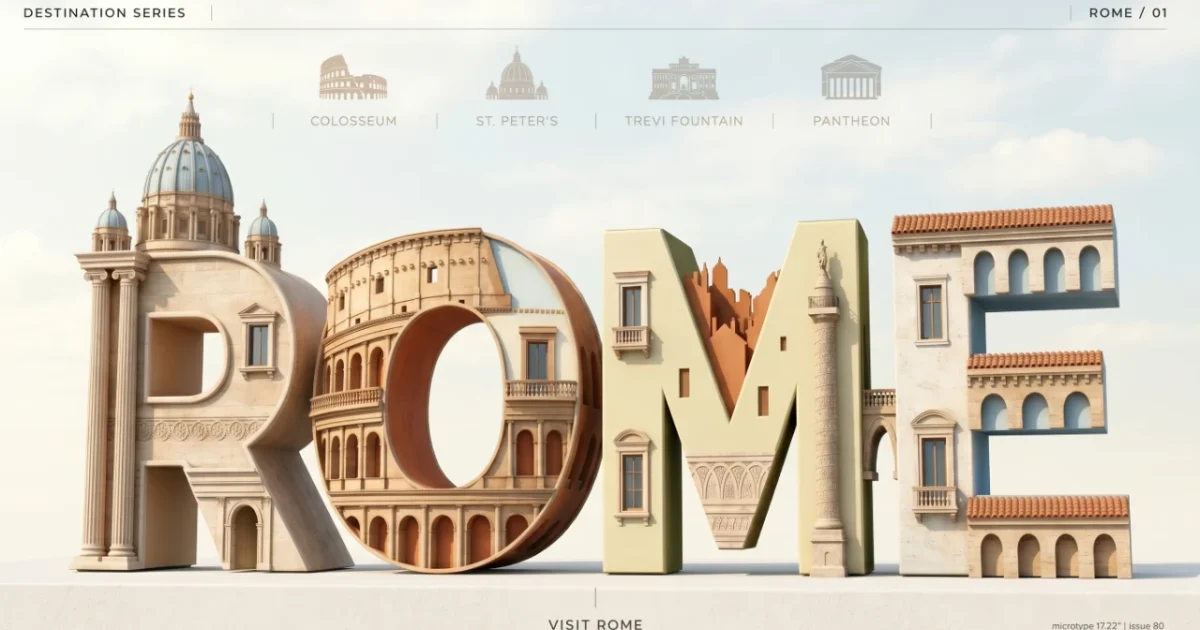 Como Criar um Pôster de Viagem Premium 3D: Guia de Design Editorial de Luxo