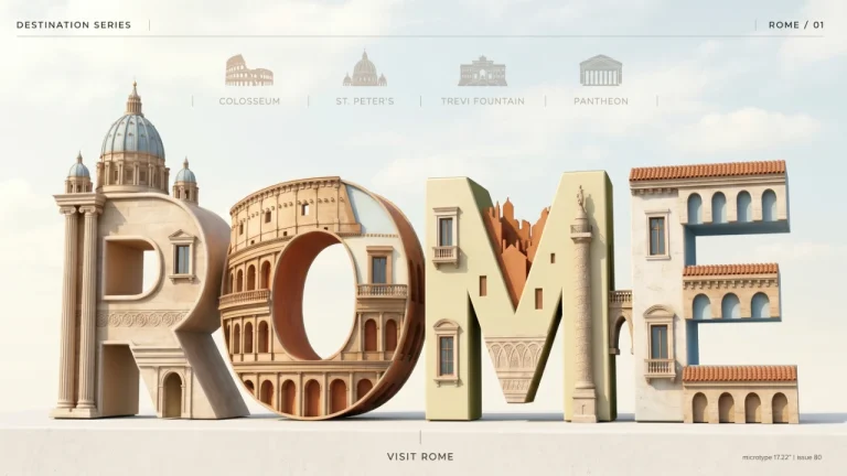 Como Criar um Pôster de Viagem Premium 3D: Guia de Design Editorial de Luxo