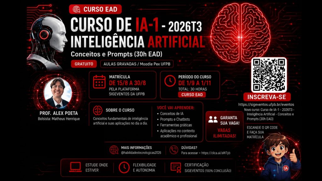 Curso Gratuito de Inteligência Artificial na UFPB – EAD 2026