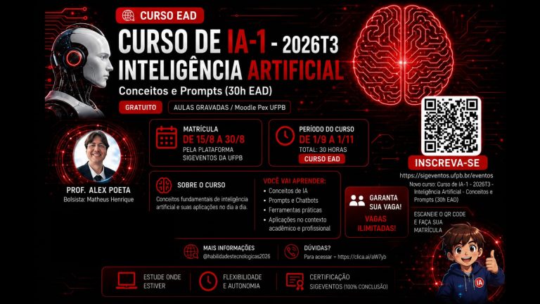 Curso Gratuito de Inteligência Artificial na UFPB – EAD 2026