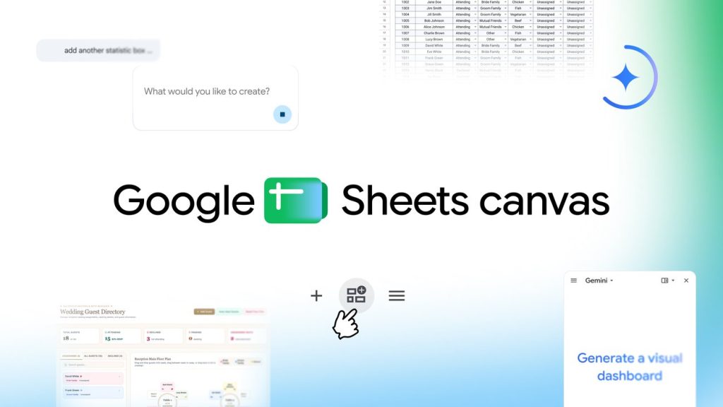 Traga seus dados de planilha à vida com Sheets canvas